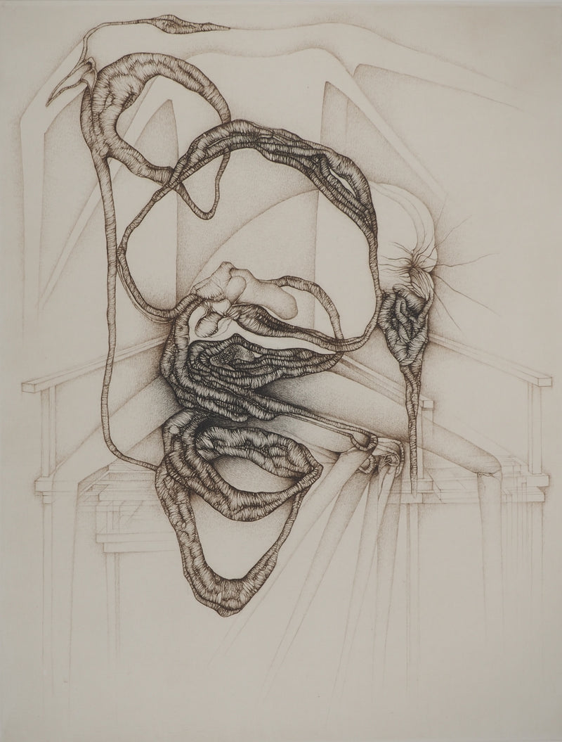 Fred DEUX : De la solitude, Gravure originale (photo de détail 3) - Crédit photo : Galerie Art.Paris