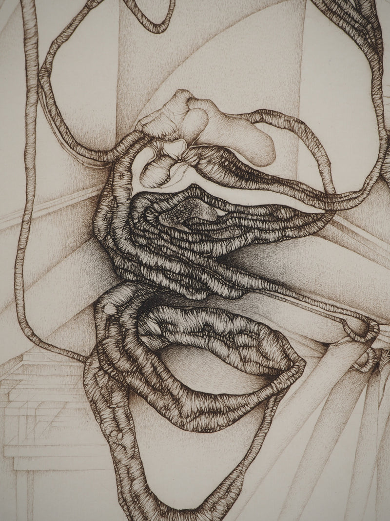 Fred DEUX : De la solitude, Gravure originale (photo de détail 4) - Crédit photo : Galerie Art.Paris