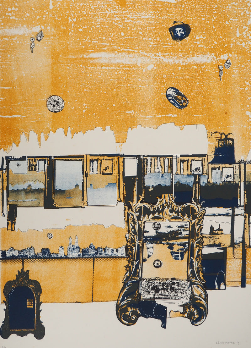 Jean-Pierre VIELFAURE : Au-delà du reflet, Lithographie originale (photo de détail 3) - Crédit photo : Galerie Art.Paris