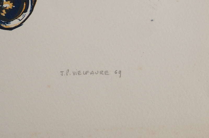 Jean-Pierre VIELFAURE : Au-delà du reflet, Lithographie originale (photo de détail 2) - Crédit photo : Galerie Art.Paris