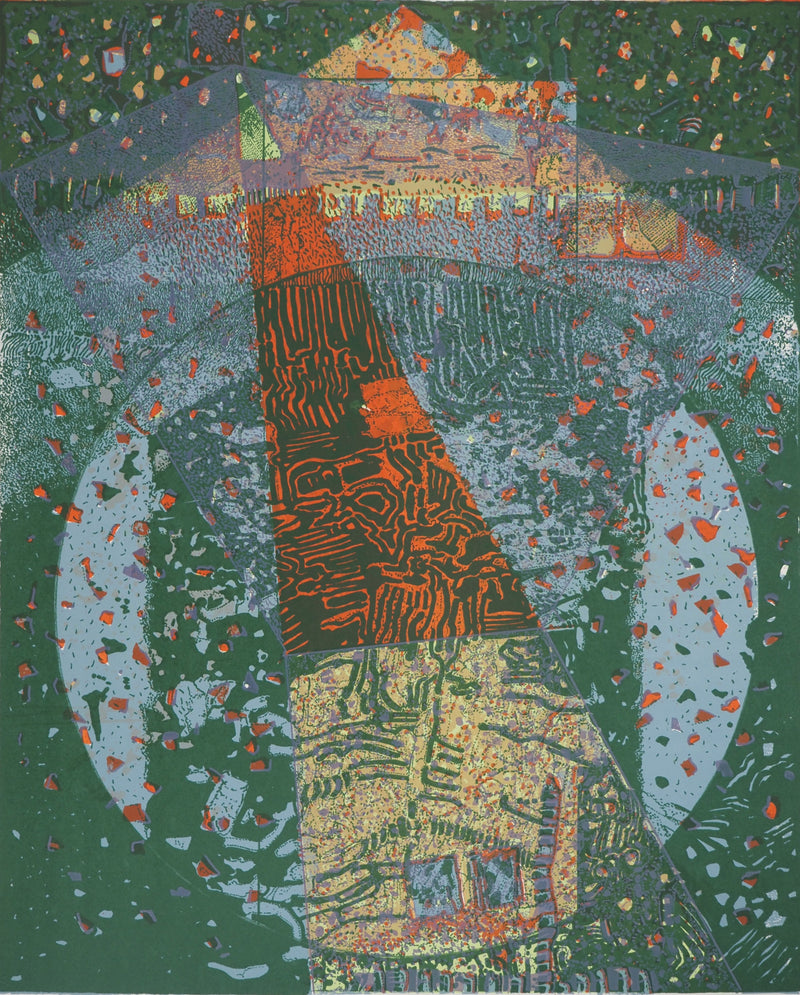 Jean-Pierre VIELFAURE : La sphère bleue, Lithographie originale (photo de détail 3) - Crédit photo : Galerie Art.Paris