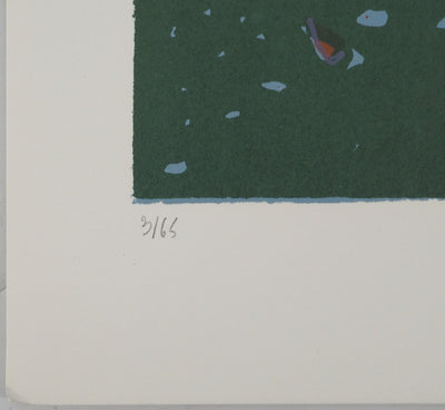 Jean-Pierre VIELFAURE : La sphère bleue, Lithographie originale (photo de détail 6) - Crédit photo : Galerie Art.Paris