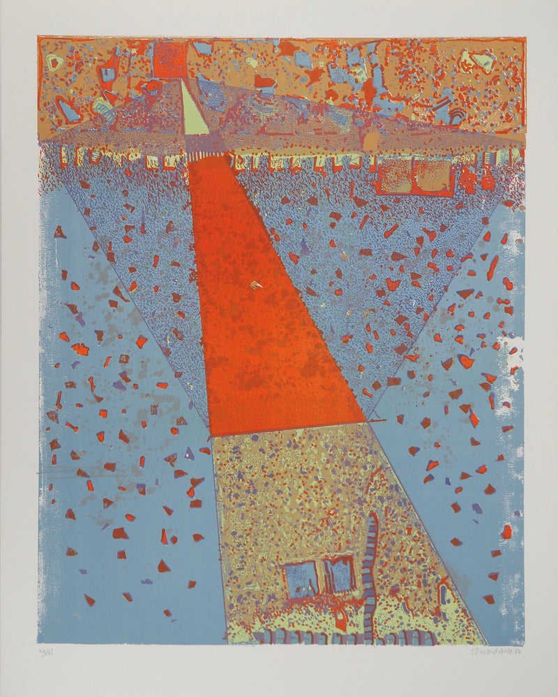 Jean-Pierre VIELFAURE : La flèche écarlate, Lithographie originale (vue générale) - Crédit photo : Galerie Art.Paris
