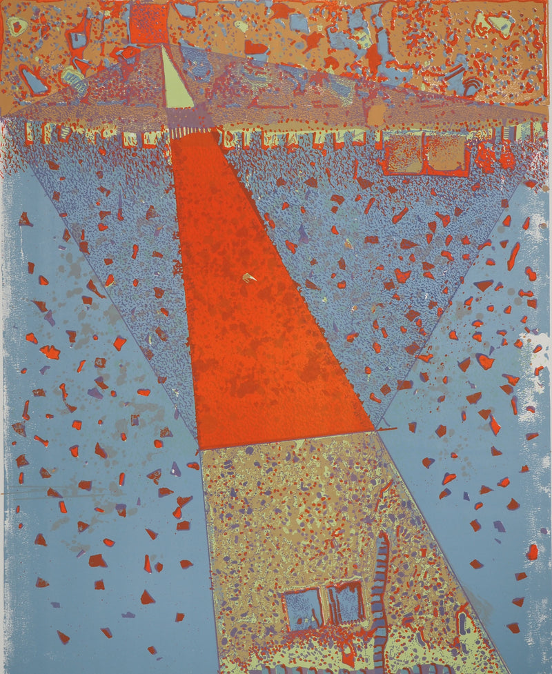 Jean-Pierre VIELFAURE : La flèche écarlate, Lithographie originale (photo de détail 3) - Crédit photo : Galerie Art.Paris