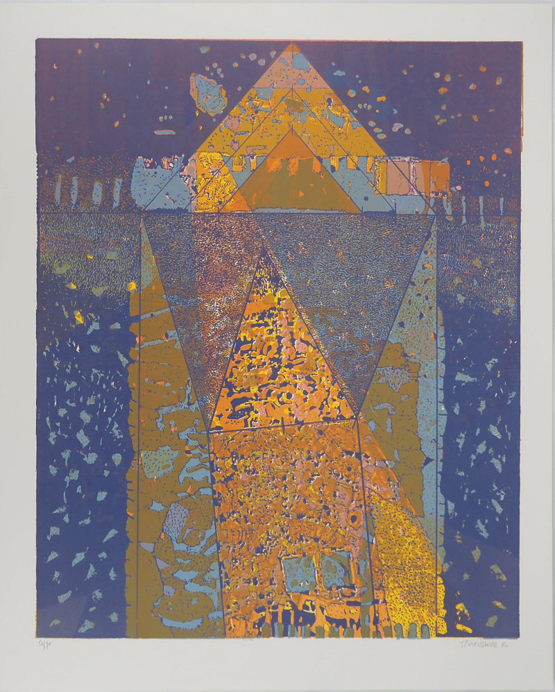 Jean-Pierre VIELFAURE : Royaume souterrain, Lithographie originale (vue générale) - Crédit photo : Galerie Art.Paris