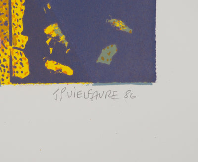 Jean-Pierre VIELFAURE : Royaume souterrain, Lithographie originale (photo de détail 2) - Crédit photo : Galerie Art.Paris