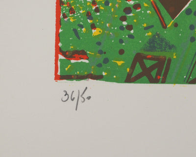 Jean-Pierre VIELFAURE : Explosion chromatique, Lithographie originale (photo de détail 6) - Crédit photo : Galerie Art.Paris