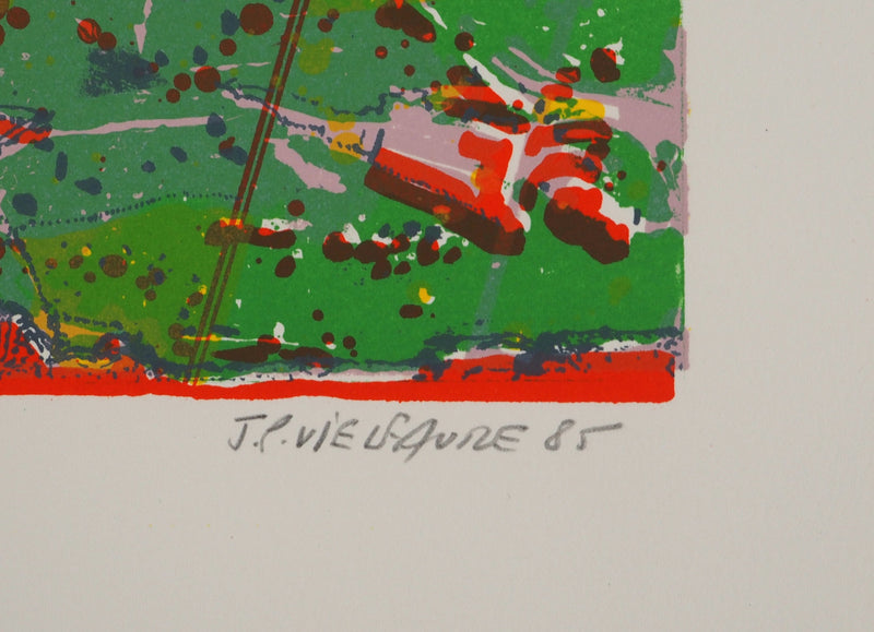 Jean-Pierre VIELFAURE : Explosion chromatique, Lithographie originale (photo de détail 2) - Crédit photo : Galerie Art.Paris