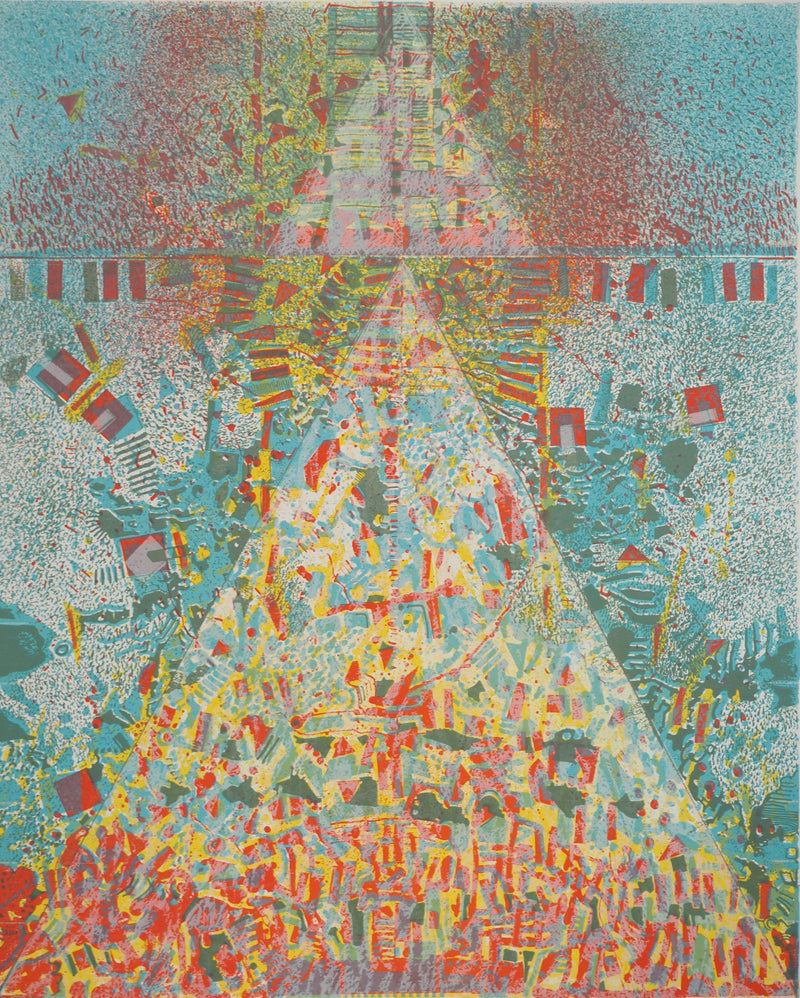 Jean-Pierre VIELFAURE : Composition multicolore, Lithographie originale (photo de détail 3) - Crédit photo : Galerie Art.Paris
