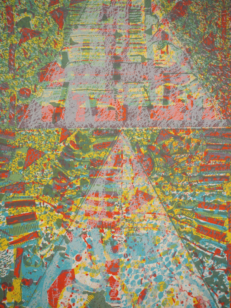 Jean-Pierre VIELFAURE : Composition multicolore, Lithographie originale (photo de détail 4) - Crédit photo : Galerie Art.Paris