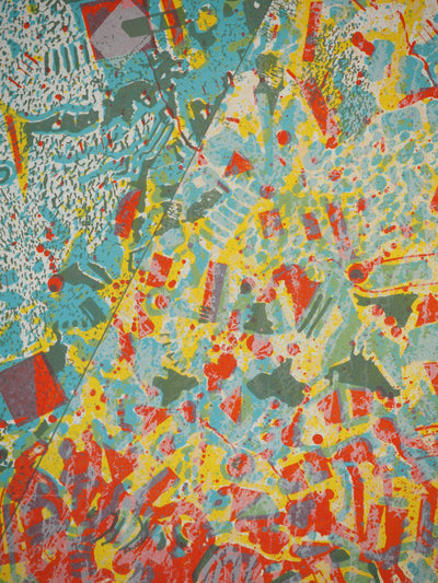 Jean-Pierre VIELFAURE : Composition multicolore, Lithographie originale (photo de détail 5) - Crédit photo : Galerie Art.Paris