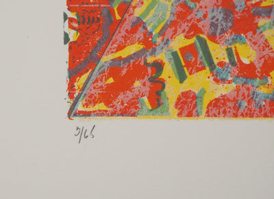 Jean-Pierre VIELFAURE : Composition multicolore, Lithographie originale (photo de détail 7) - Crédit photo : Galerie Art.Paris