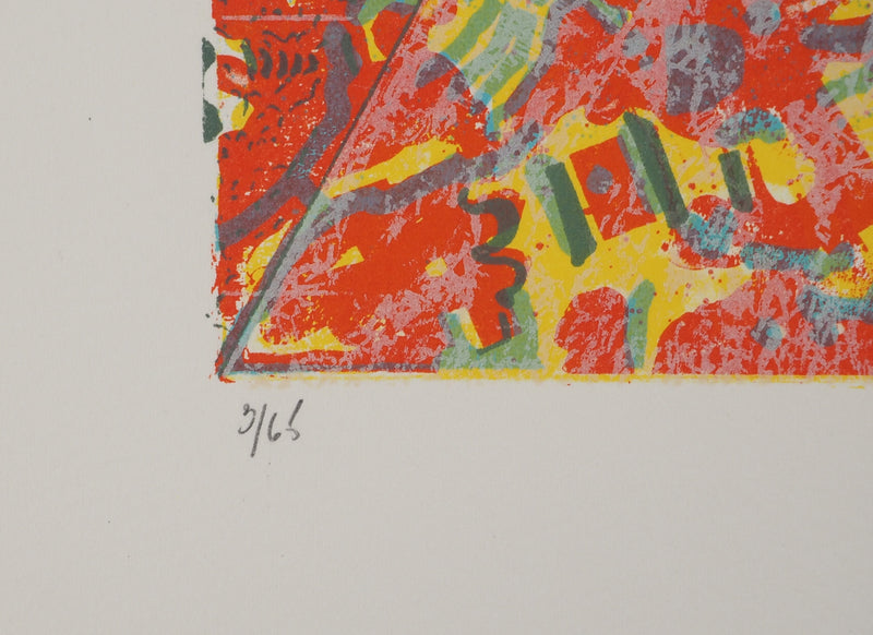 Jean-Pierre VIELFAURE : Composition multicolore, Lithographie originale (photo de détail 7) - Crédit photo : Galerie Art.Paris