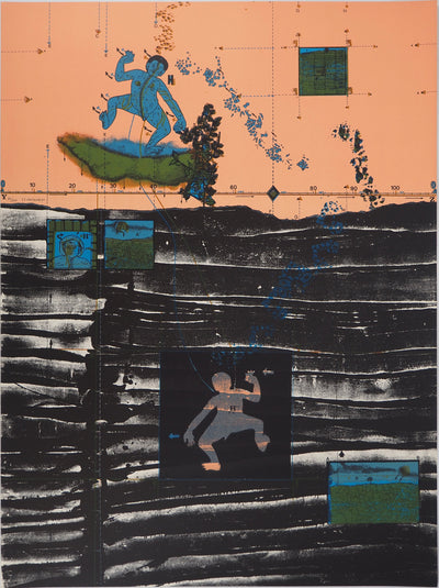 Jean-Pierre VIELFAURE : Sous la mer, Lithographie originale (vue générale) - Crédit photo : Galerie Art.Paris