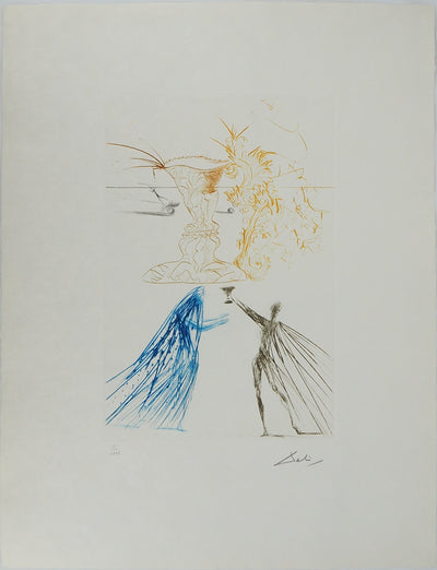Salvador DALI : Tristan et Iseult, Gravure originale (vue générale) - Crédit photo : Galerie Art.Paris