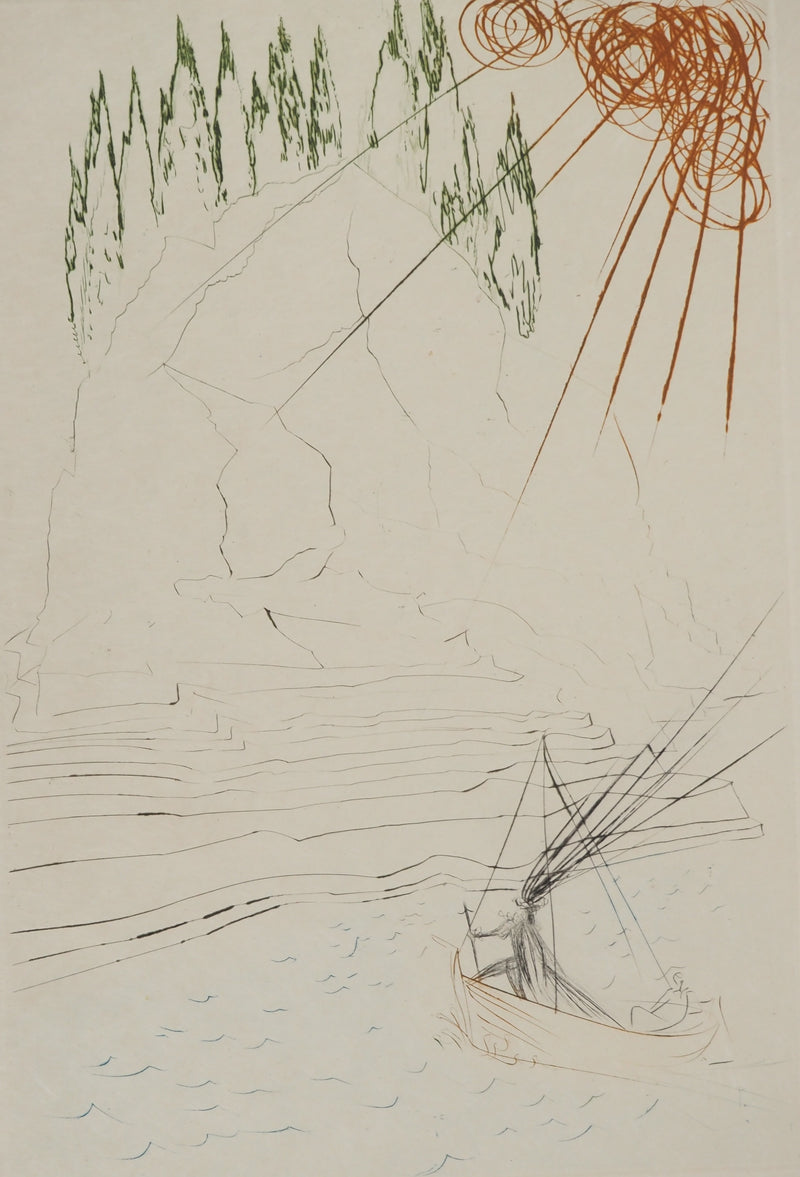 Salvador DALI : Le combat avec le Morhoult, Gravure originale (photo de détail 3) - Crédit photo : Galerie Art.Paris