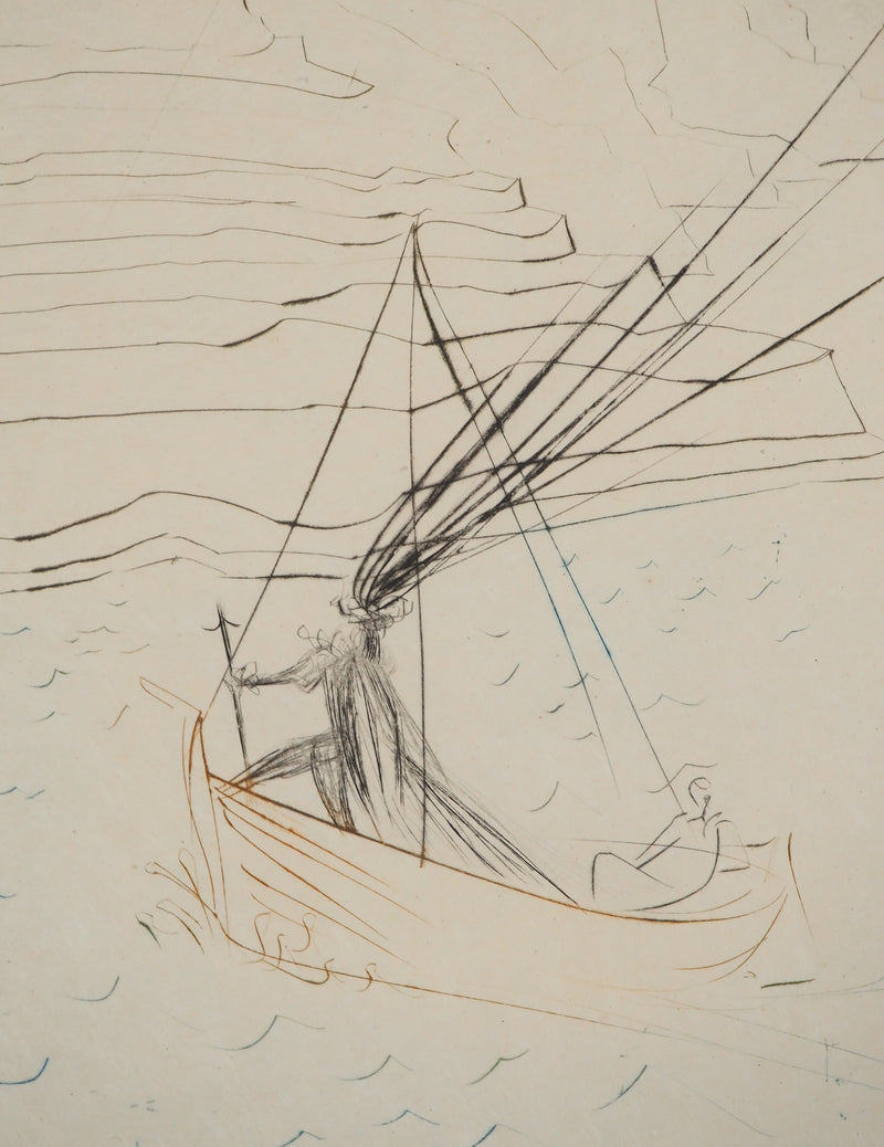 Salvador DALI : Le combat avec le Morhoult, Gravure originale (photo de détail 5) - Crédit photo : Galerie Art.Paris