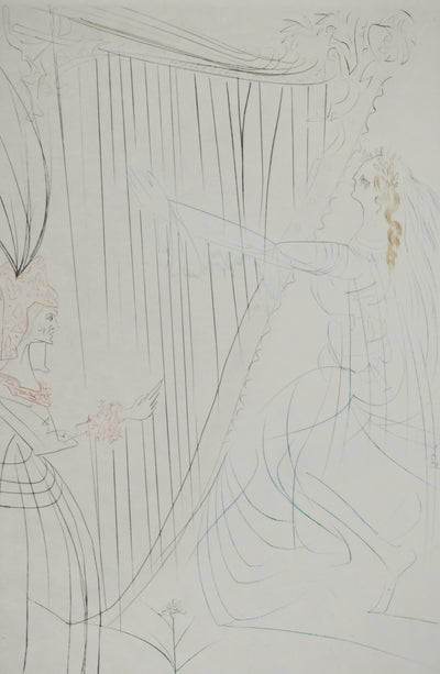 Salvador DALI : La reine Iseult et sa fille, Gravure originale (photo de détail 3) - Crédit photo : Galerie Art.Paris