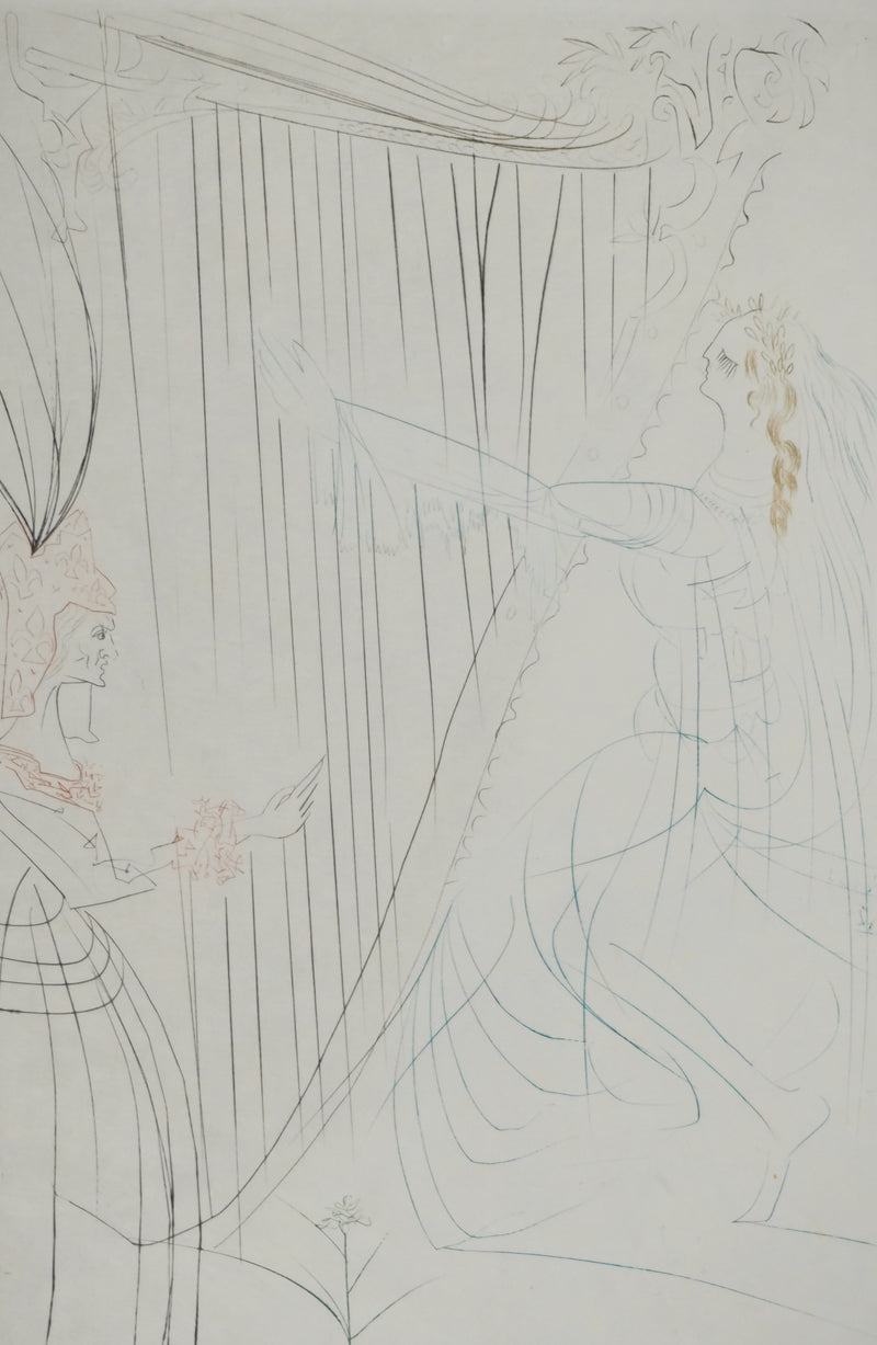 Salvador DALI : La reine Iseult et sa fille, Gravure originale (photo de détail 3) - Crédit photo : Galerie Art.Paris