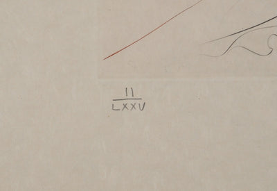 Salvador DALI : Tristan blessé, Gravure originale (photo de détail 6) - Crédit photo : Galerie Art.Paris
