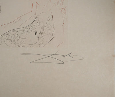 Salvador DALI : Tristan blessé, Gravure originale (photo de détail 2) - Crédit photo : Galerie Art.Paris