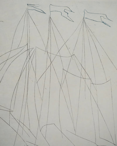 Salvador DALI : L'arrivée d'Iseult, Gravure originale (photo de détail 5) - Crédit photo : Galerie Art.Paris