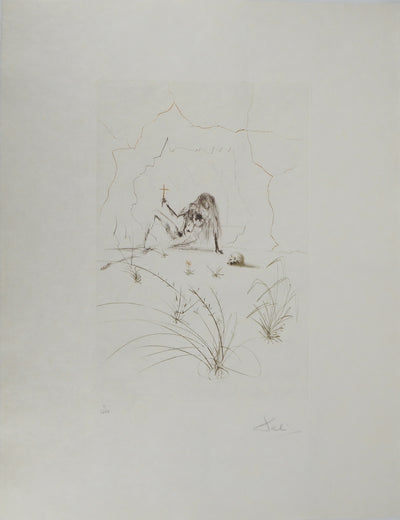 Salvador DALI : Frère Ogrin, l'ermite, Gravure originale (vue générale) - Crédit photo : Galerie Art.Paris