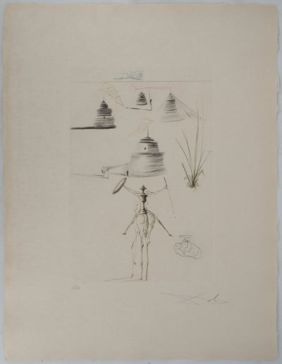 Salvador DALI : Le camp du roi Marc, Gravure originale (vue générale) - Crédit photo : Galerie Art.Paris