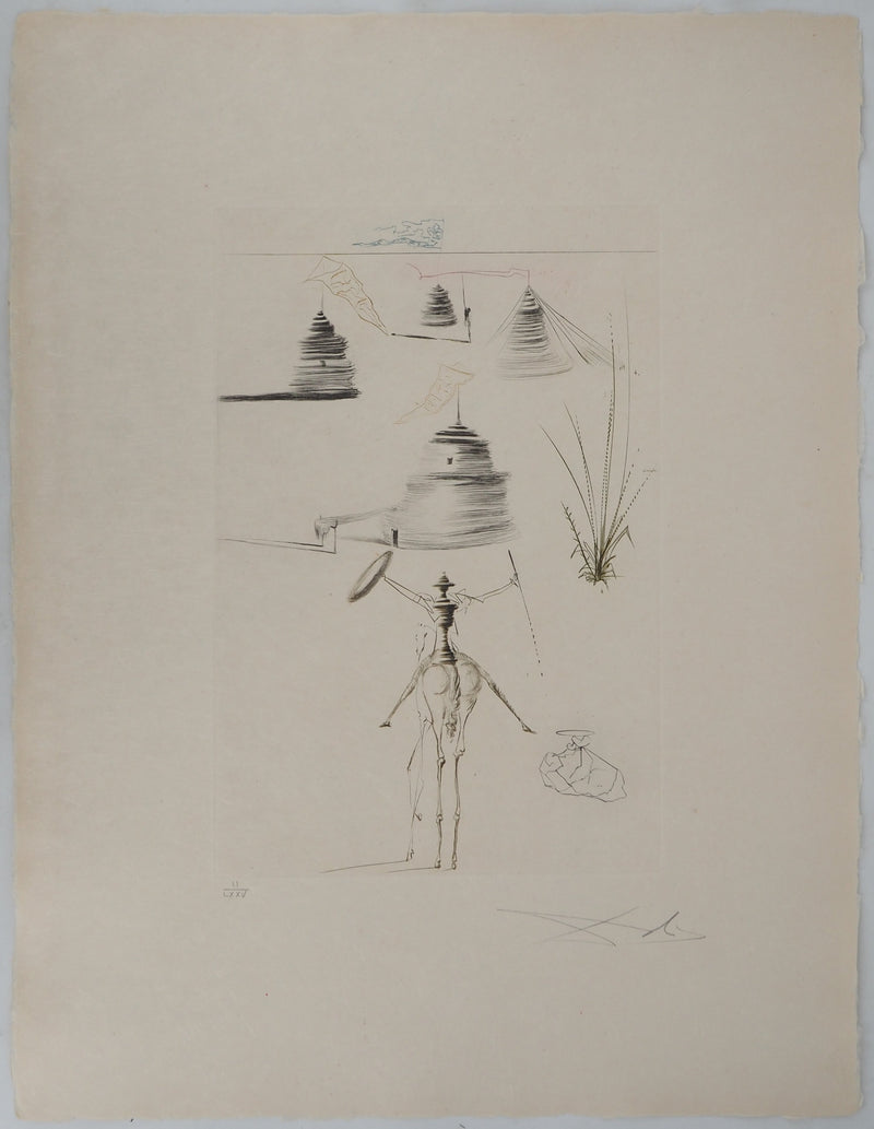 Salvador DALI : Le camp du roi Marc, Gravure originale (vue générale) - Crédit photo : Galerie Art.Paris