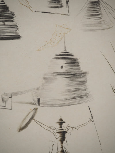 Salvador DALI : Le camp du roi Marc, Gravure originale (photo de détail 5) - Crédit photo : Galerie Art.Paris