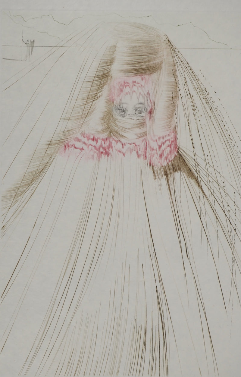 Salvador DALI : La reine à la tunique de soie, Gravure originale (photo de détail 3) - Crédit photo : Galerie Art.Paris
