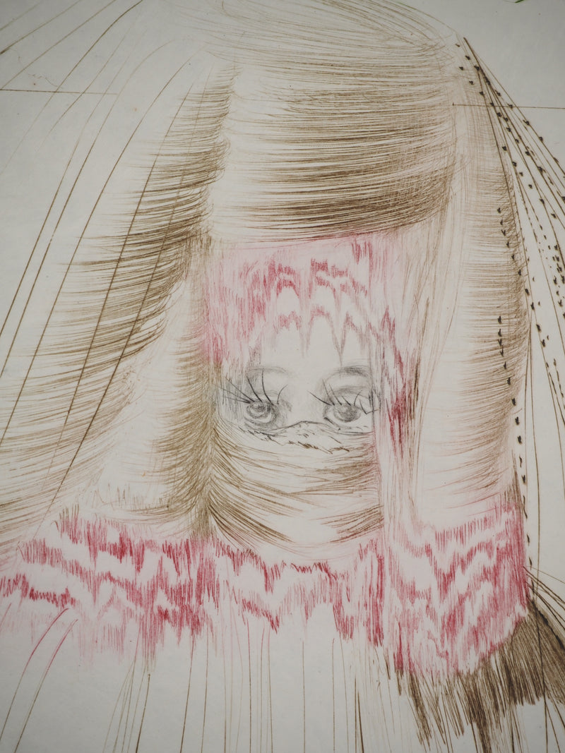 Salvador DALI : La reine à la tunique de soie, Gravure originale (photo de détail 4) - Crédit photo : Galerie Art.Paris