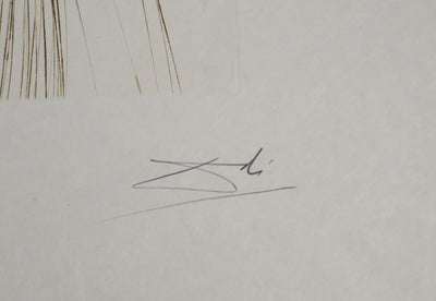 Salvador DALI : La reine à la tunique de soie, Gravure originale (photo de détail 2) - Crédit photo : Galerie Art.Paris