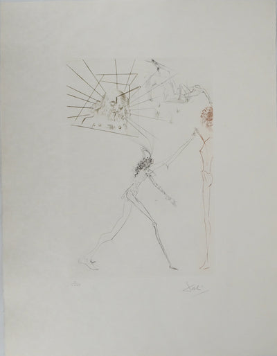 Salvador DALI : Les trois barons félons, Gravure originale (vue générale) - Crédit photo : Galerie Art.Paris