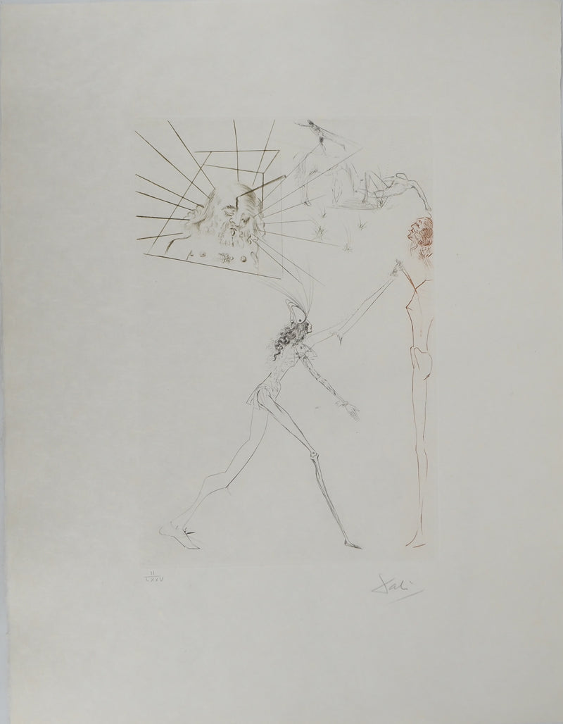 Salvador DALI : Les trois barons félons, Gravure originale (vue générale) - Crédit photo : Galerie Art.Paris