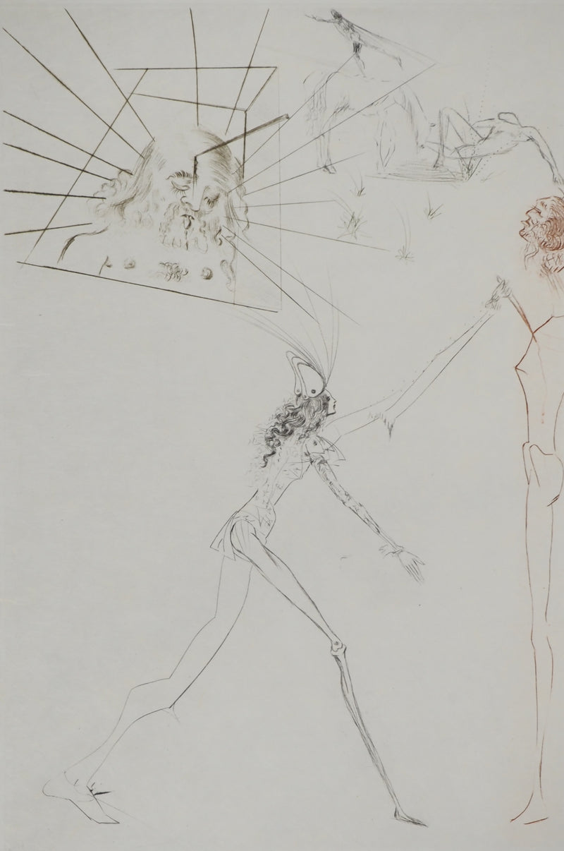 Salvador DALI : Les trois barons félons, Gravure originale (photo de détail 2) - Crédit photo : Galerie Art.Paris