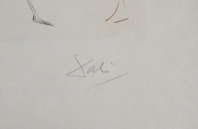 Salvador DALI : Les trois barons félons, Gravure originale (photo de détail 7) - Crédit photo : Galerie Art.Paris