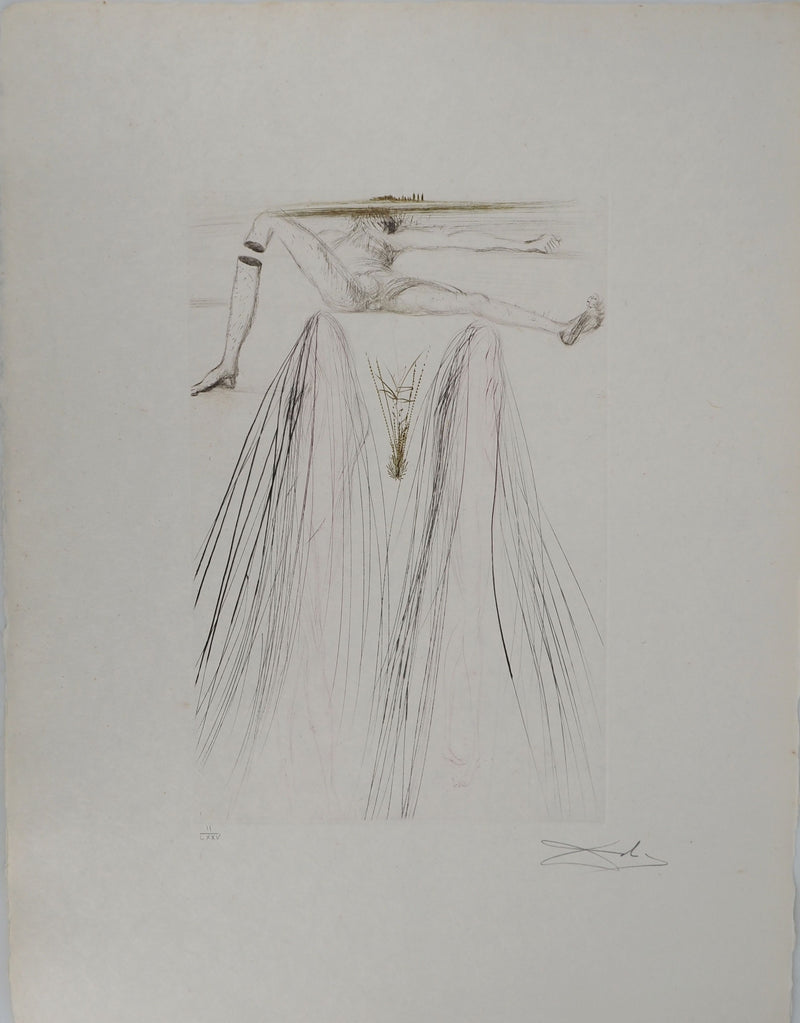 Salvador DALI : Le géant Béliagog, Gravure originale (vue générale) - Crédit photo : Galerie Art.Paris