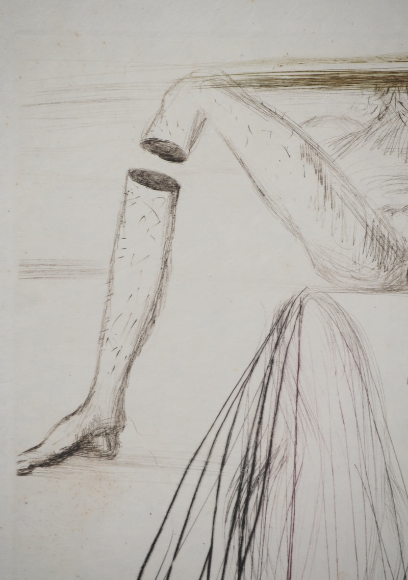 Salvador DALI : Le géant Béliagog, Gravure originale (photo de détail 4) - Crédit photo : Galerie Art.Paris