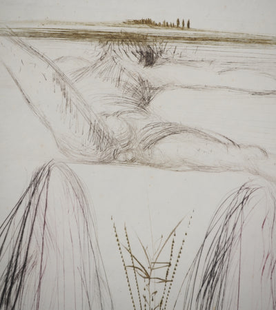 Salvador DALI : Le géant Béliagog, Gravure originale (photo de détail 5) - Crédit photo : Galerie Art.Paris