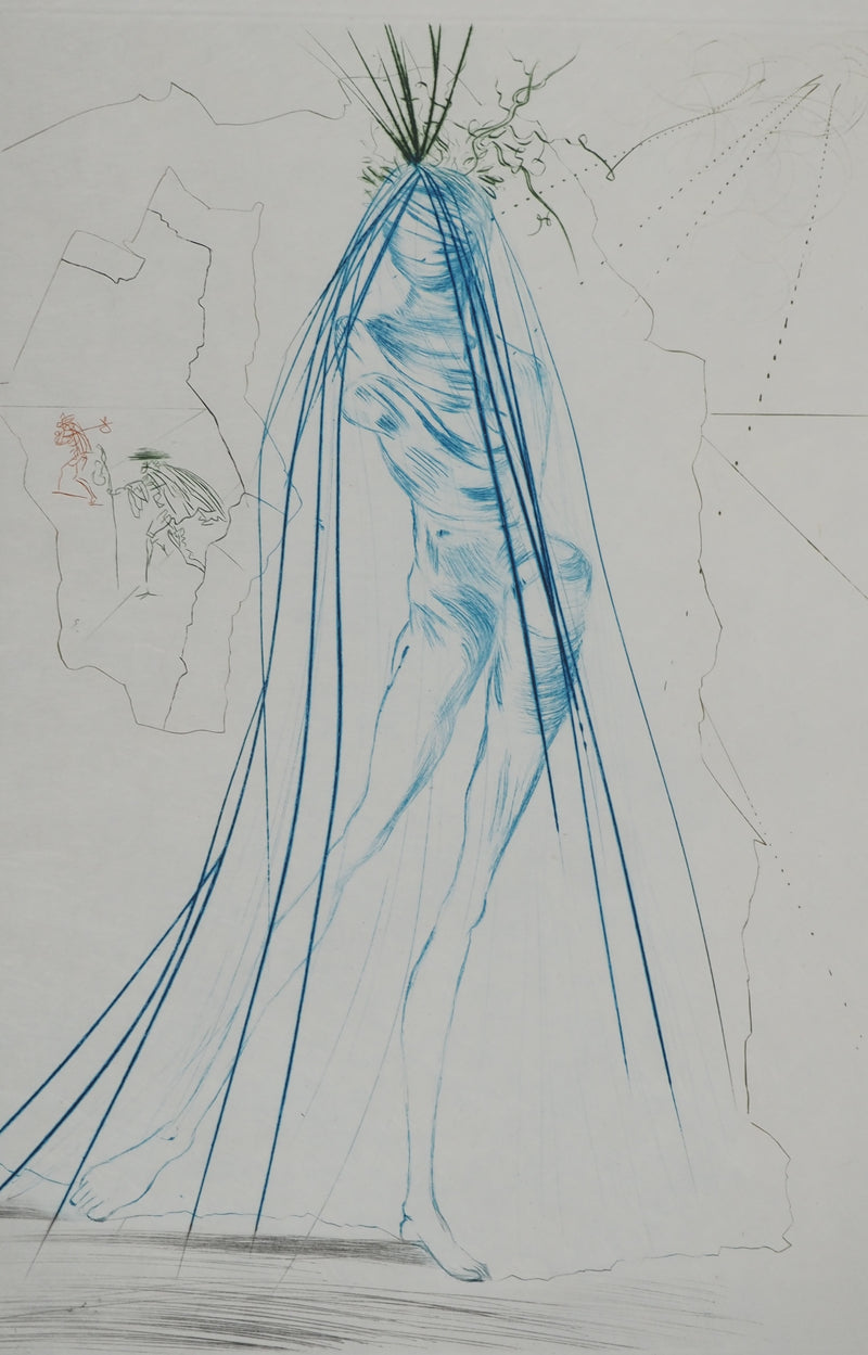 Salvador DALI : Iseult aux blanches mains, Gravure originale (photo de détail 3) - Crédit photo : Galerie Art.Paris