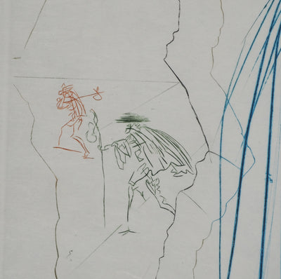 Salvador DALI : Iseult aux blanches mains, Gravure originale (photo de détail 5) - Crédit photo : Galerie Art.Paris