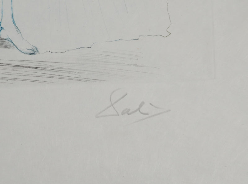 Salvador DALI : Iseult aux blanches mains, Gravure originale (photo de détail 2) - Crédit photo : Galerie Art.Paris