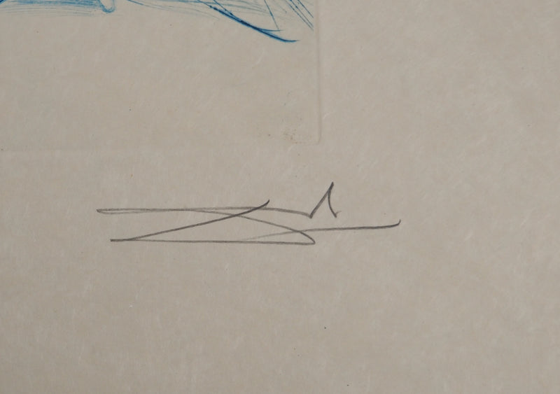 Salvador DALI : Iseult et Brangaine, Gravure originale (photo de détail 2) - Crédit photo : Galerie Art.Paris