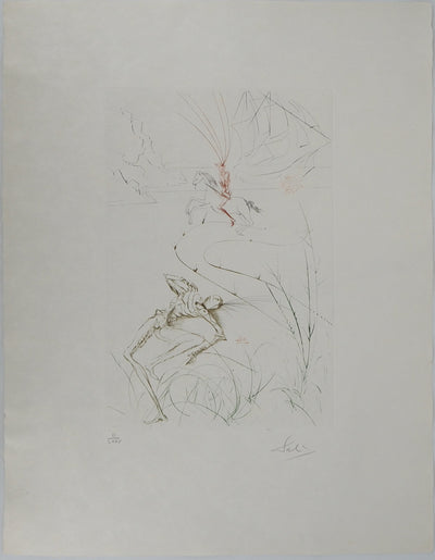 Salvador DALI : Dernier combat de Tristan, Gravure originale (vue générale) - Crédit photo : Galerie Art.Paris
