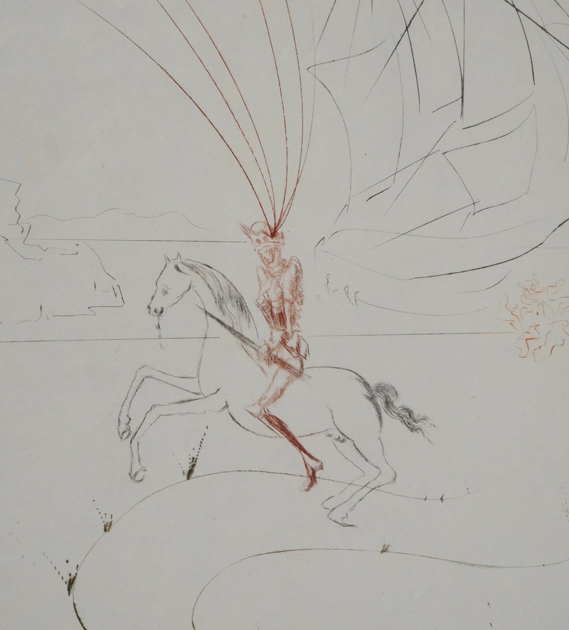 Salvador DALI : Dernier combat de Tristan, Gravure originale (photo de détail 4) - Crédit photo : Galerie Art.Paris
