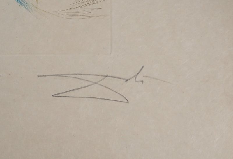 Salvador DALI : Le testament de Tristan, Gravure originale (photo de détail 2) - Crédit photo : Galerie Art.Paris