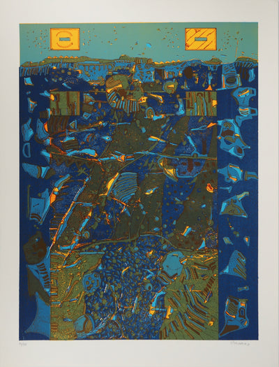 Jean-Pierre VIELFAURE : Plongée sous-marine, Lithographie originale (vue générale) - Crédit photo : Galerie Art.Paris