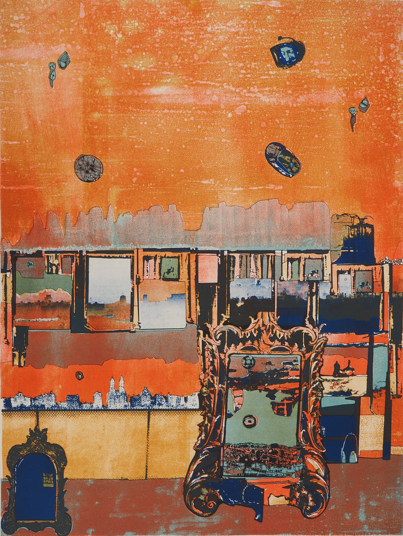Jean-Pierre VIELFAURE : Composition au miroir, Lithographie originale (photo de détail 3) - Crédit photo : Galerie Art.Paris
