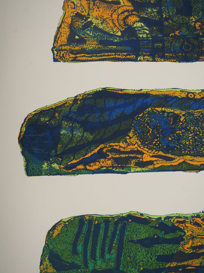 Jean-Pierre VIELFAURE : Suite Marco Polo : Dieu Soleil Hatra, Lithographie originale (photo de détail 5) - Crédit photo : Galerie Art.Paris